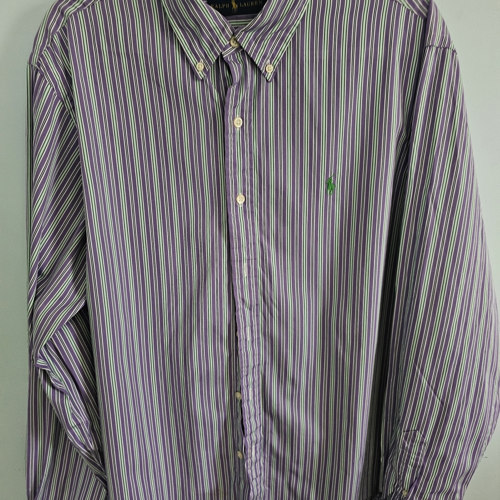Ralph Lauren Blue Label Casual‎ Button Down Shirt in Purple and Green